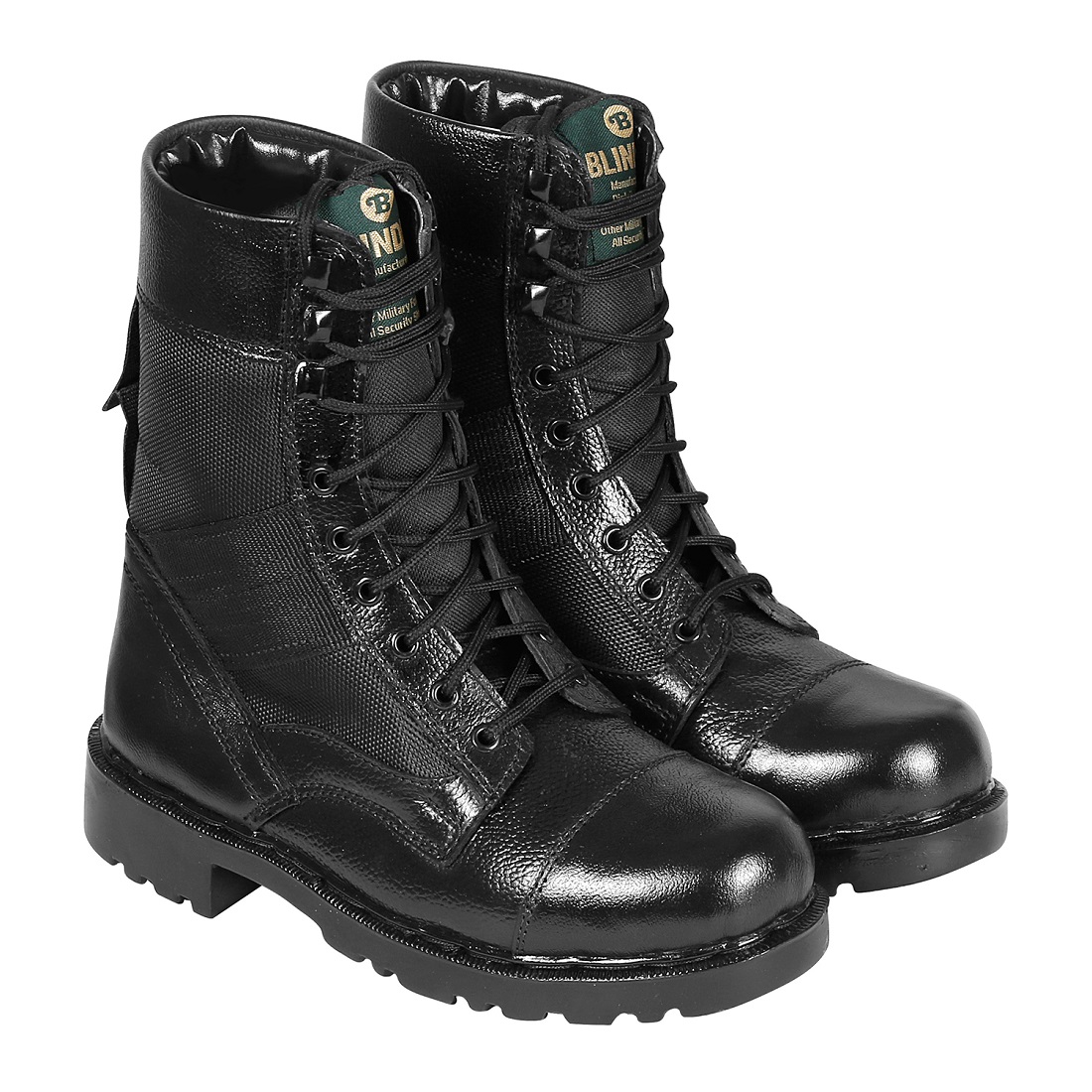 Blinder Mens Black Long Leather Boots Wholesale Footwear by Blinder