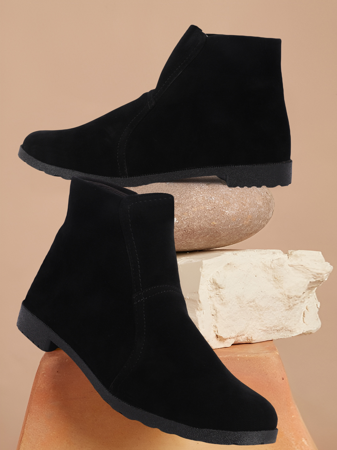 Womens Black Suede Long Boot Wholesale Footwear by Blinder