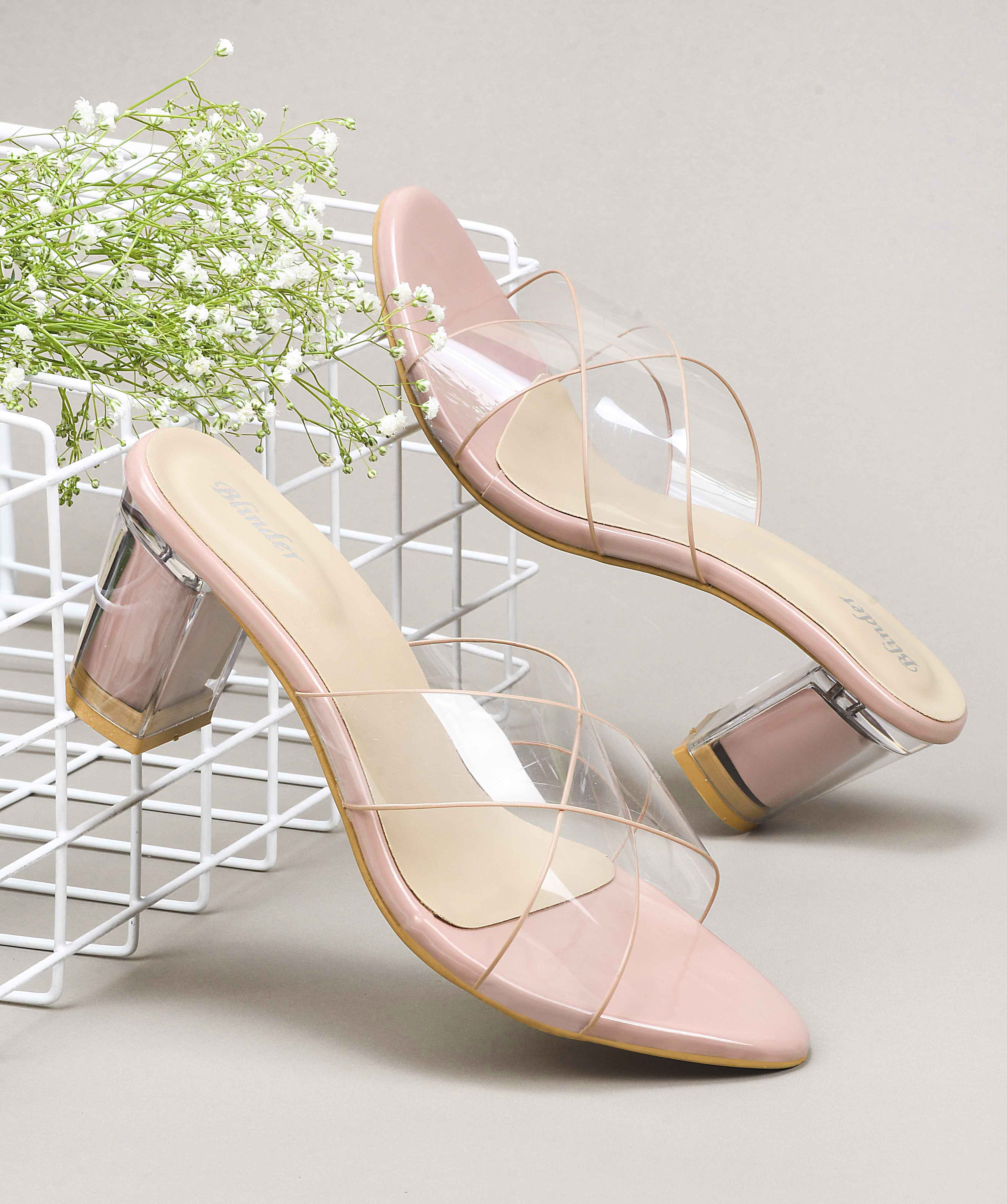 Blinder Peach Heels Wholesale Footwear by Blinder