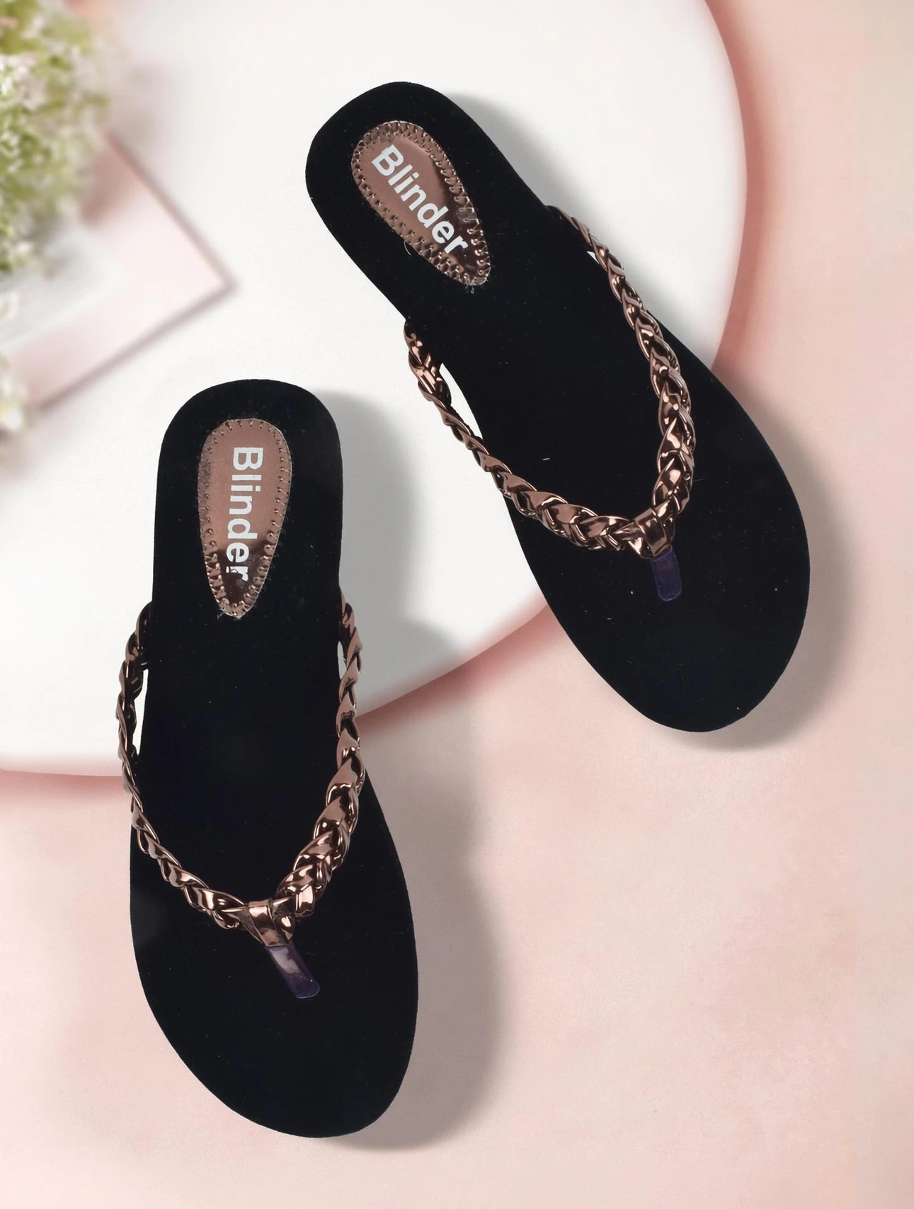 BLINDER Copper Fancy Flats slipper Wholesale Footwear by Blinder